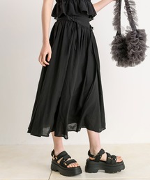 OLIVE des OLIVE | ドロストリボンロングフレアスカート　1041010170(スカート)