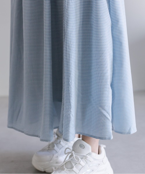 OLIVE des OLIVE(オリーブデオリーブ)の「ドロストリボンロングフレアスカート(スカート・レディース・ブラック/サックスブルー/ブラック系/オフホワイト・FREE)」の9枚目の写真