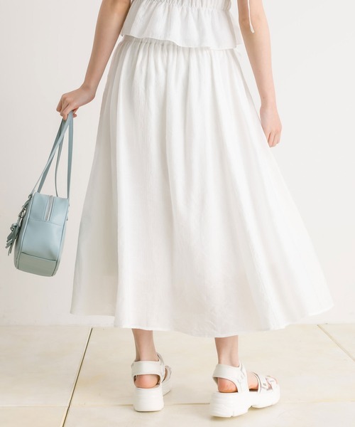OLIVE des OLIVE(オリーブデオリーブ)の「ドロストリボンロングフレアスカート(スカート・レディース・ブラック/サックスブルー/ブラック系/オフホワイト・FREE)」の13枚目の写真