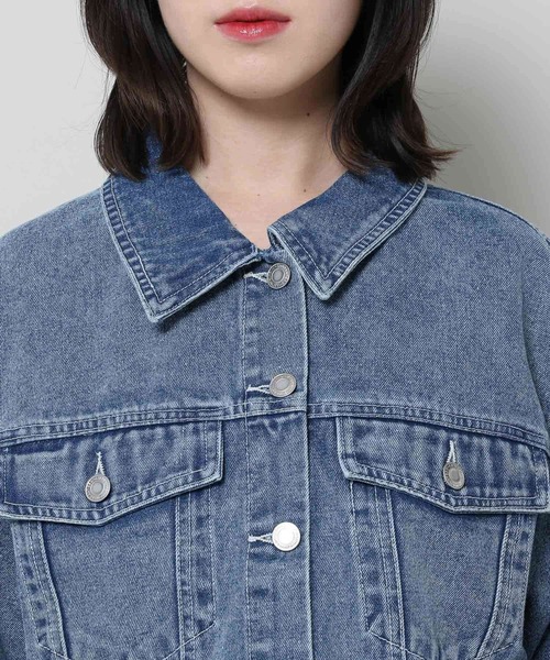 3.3 Field Trip （3.3フィールドトリップ）の「3.3 Field Trip／スリットデニムジャケット　2995302（デニムジャケット・レディース・ブルー/ブラック・FREE）」の6枚目の写真
