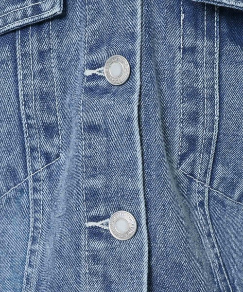 3.3 Field Trip （3.3フィールドトリップ）の「3.3 Field Trip／スリットデニムジャケット　2995302（デニムジャケット・レディース・ブルー/ブラック・FREE）」の12枚目の写真