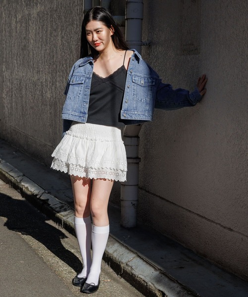 3.3 Field Trip （3.3フィールドトリップ）の「3.3 Field Trip／スリットデニムジャケット　2995302（デニムジャケット・レディース・ブルー/ブラック・FREE）」の17枚目の写真