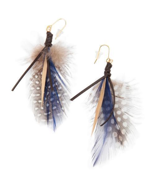 BEAMS BOY（ビームスボーイ）の「BEAMS BOY / フェザーピアス（ピアス（両耳用）・レディース・レッド/ブルー・ONE SIZE）」の6枚目の写真