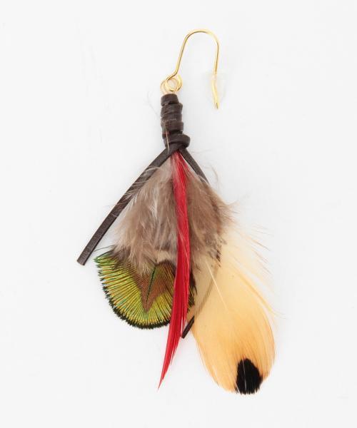 BEAMS BOY（ビームスボーイ）の「BEAMS BOY / フェザーピアス（ピアス（両耳用）・レディース・レッド/ブルー・ONE SIZE）」の7枚目の写真