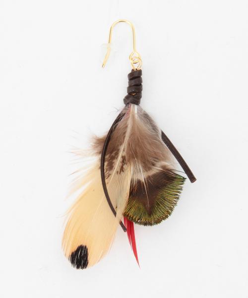 BEAMS BOY（ビームスボーイ）の「BEAMS BOY / フェザーピアス（ピアス（両耳用）・レディース・レッド/ブルー・ONE SIZE）」の8枚目の写真