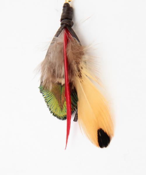 BEAMS BOY（ビームスボーイ）の「BEAMS BOY / フェザーピアス（ピアス（両耳用）・レディース・レッド/ブルー・ONE SIZE）」の9枚目の写真