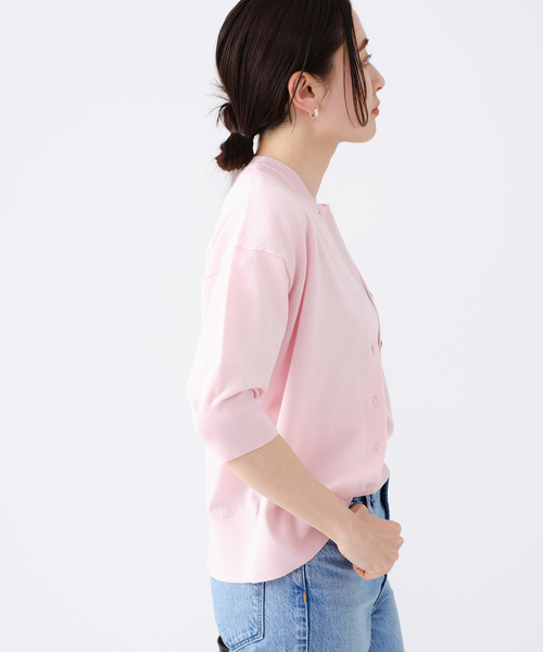 ENA LEVITA クルーカーディガン ピンクB