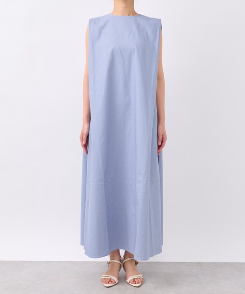 un dix cors（アンディコール）の「麻混肩タックストレートワンピース（ワンピース・レディース・ネイビー/パープル・FREE）」の18枚目の写真