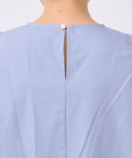 un dix cors（アンディコール）の「麻混肩タックストレートワンピース（ワンピース・レディース・ネイビー/パープル・FREE）」の21枚目の写真