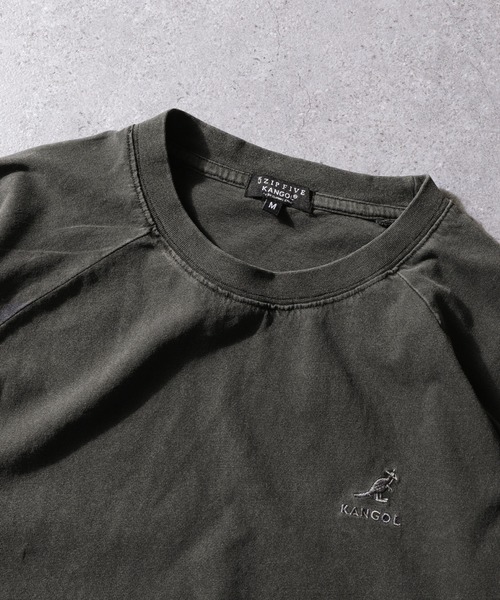KANGOL(カンゴール)の「【KANGOL】 ピグメント ワンポイント ロゴ 刺繍 ビッグシルエット ラグラン ハーフスリーブ Tシャツ(Tシャツ/カットソー・メンズ・ネイビー/ネイビー系/ホワイト×ブラック/ブラック/ホワイト・MEDIUM/LARGE)」の16枚目の写真