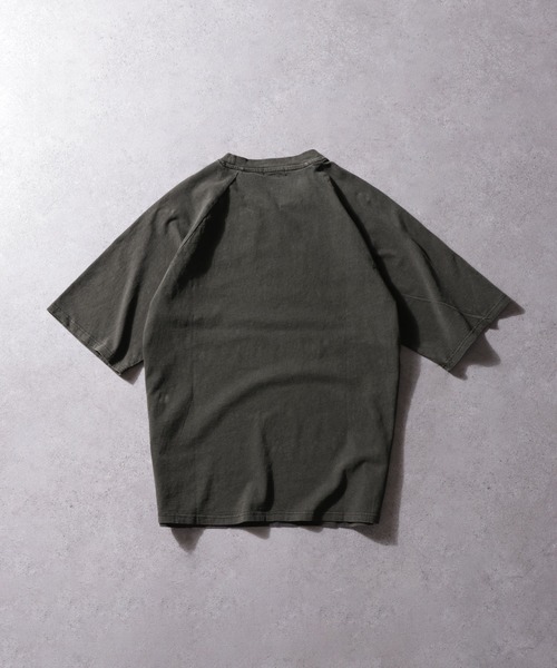 KANGOL(カンゴール)の「【KANGOL】 ピグメント ワンポイント ロゴ 刺繍 ビッグシルエット ラグラン ハーフスリーブ Tシャツ(Tシャツ/カットソー・メンズ・ネイビー/ネイビー系/ホワイト×ブラック/ブラック/ホワイト・MEDIUM/LARGE)」の12枚目の写真