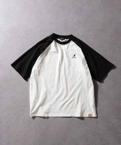 KANGOL(カンゴール)の「【KANGOL】 ピグメント ワンポイント ロゴ 刺繍 ビッグシルエット ラグラン ハーフスリーブ Tシャツ(Tシャツ/カットソー・メンズ・ネイビー/ネイビー系/ホワイト×ブラック/ブラック/ホワイト・MEDIUM/LARGE)」の11枚目の写真
