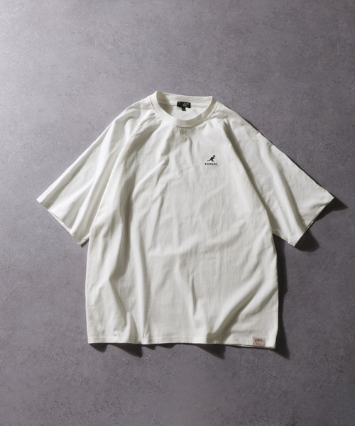 KANGOL(カンゴール)の「【KANGOL】 ピグメント ワンポイント ロゴ 刺繍 ビッグシルエット ラグラン ハーフスリーブ Tシャツ(Tシャツ/カットソー・メンズ・ネイビー/ネイビー系/ホワイト×ブラック/ブラック/ホワイト・MEDIUM/LARGE)」の20枚目の写真