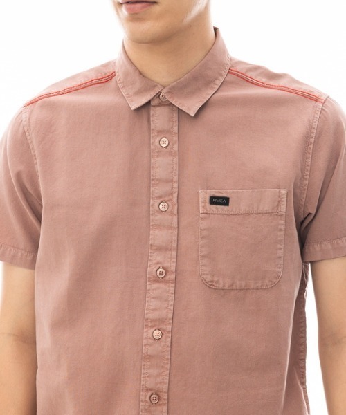 RVCA(ルーカ)の「【オンライン限定】RVCA メンズ PTC WOVEN II SS ショートスリーブシャツ 【2024年春夏モデル】/ルーカ半袖シャツ(シャツ/ブラウス・メンズ・ブラウン系その他/グリーン・MEDIUM/LARGE/X-LARGE/SMALL)」の1枚目の写真