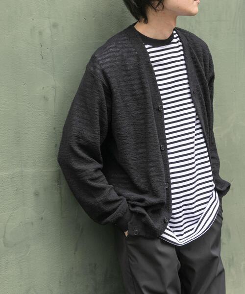 FORK&SPOON(フォークアンドスプーン)の「FORK&SPOON PEウォッシャブルニットカーディガン(カーディガン/ボレロ・メンズ・ブルー/ブラック・4/5)」の2枚目の写真