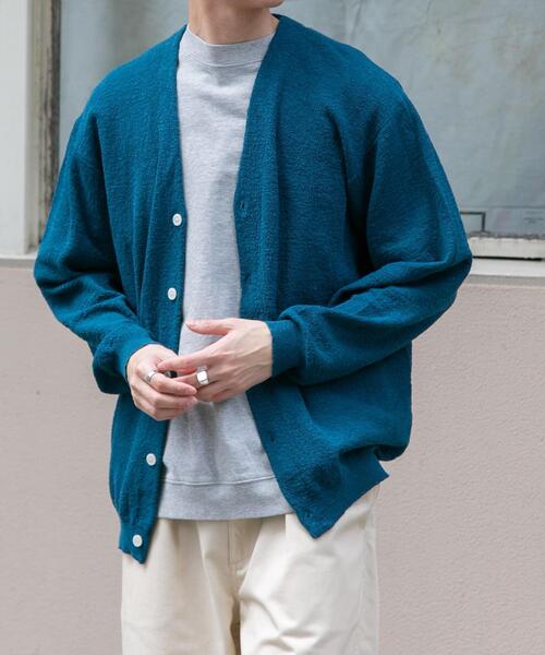 FORK&SPOON(フォークアンドスプーン)の「FORK&SPOON PEウォッシャブルニットカーディガン(カーディガン/ボレロ・メンズ・ブルー/ブラック・4/5)」の7枚目の写真