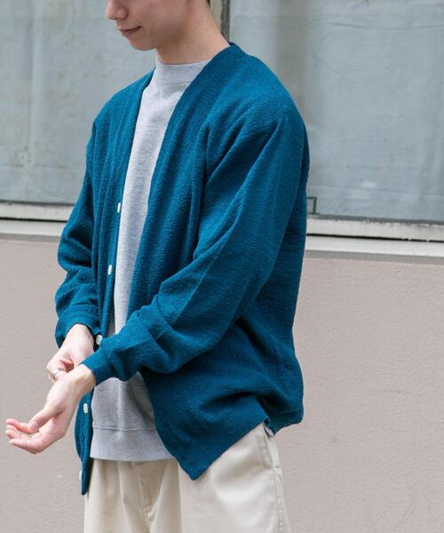 FORK&SPOON(フォークアンドスプーン)の「FORK&SPOON PEウォッシャブルニットカーディガン(カーディガン/ボレロ・メンズ・ブルー/ブラック・4/5)」の8枚目の写真
