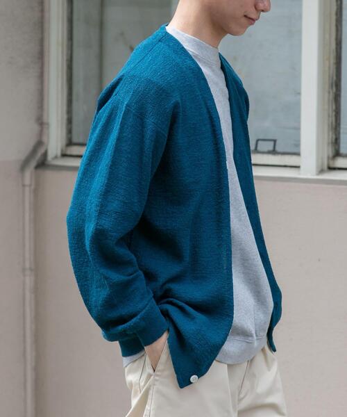FORK&SPOON(フォークアンドスプーン)の「FORK&SPOON PEウォッシャブルニットカーディガン(カーディガン/ボレロ・メンズ・ブルー/ブラック・4/5)」の9枚目の写真