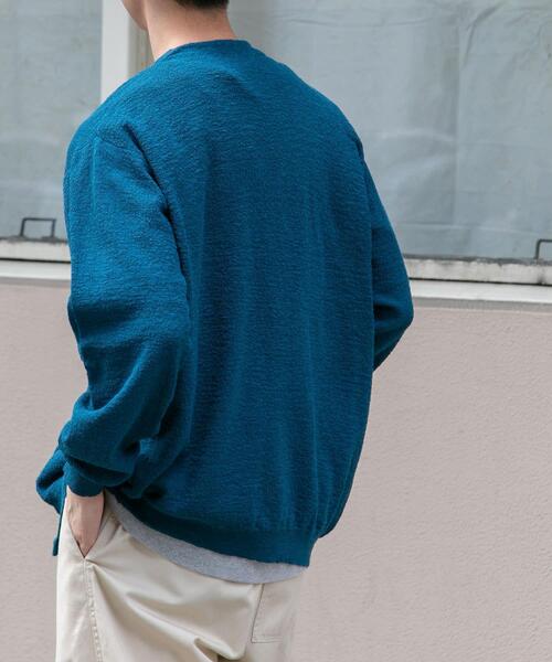 FORK&SPOON(フォークアンドスプーン)の「FORK&SPOON PEウォッシャブルニットカーディガン(カーディガン/ボレロ・メンズ・ブルー/ブラック・4/5)」の10枚目の写真