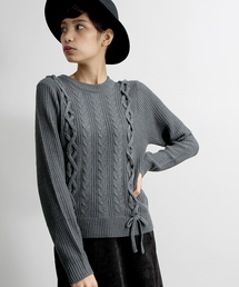 WEGO | WEGO/レースアップニット(ニット/セーター)