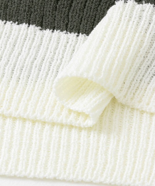 SENSE OF PLACE by URBAN RESEARCH(センスオブプレイスバイアーバンリサーチ)の「カラーブロックスキッパーニット(ベスト・レディース・ホワイト系その他/ブラック系その他/グレー系その他・ONE)」の5枚目の写真