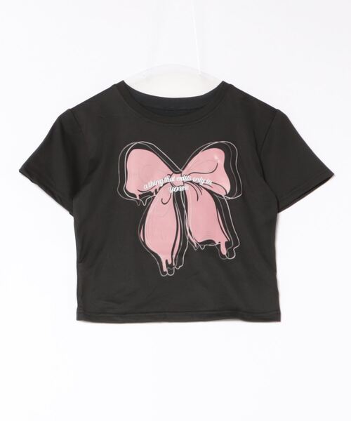 Jayro（ジャイロ）の「リボンプリントTシャツ（Tシャツ/カットソー・レディース・ホワイト/ブラック・FREE）」の7枚目の写真
