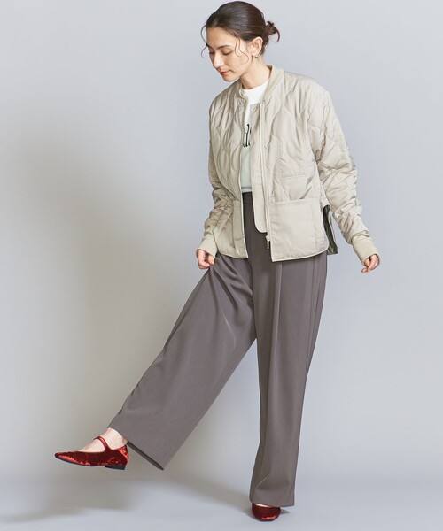 BEAUTY&YOUTH UNITED ARROWS(ビューティーアンドユースユナイテッドアローズ)の「クラッシュベルベット ストラップ フラットシューズ(バレエシューズ・レディース・レッド/ブラック・36h/36/37h/37)」の7枚目の写真