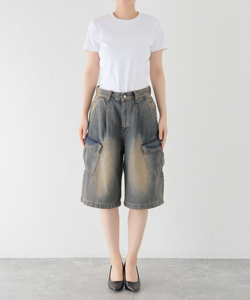 JOINT WORKS(ジョイントワークス)の「カーゴデニムハーフパンツ(デニムパンツ・レディース・ブルー・LARGE/MEDIUM)」の8枚目の写真