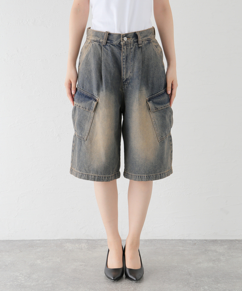 JOINT WORKS(ジョイントワークス)の「カーゴデニムハーフパンツ(デニムパンツ・レディース・ブルー・LARGE/MEDIUM)」の9枚目の写真