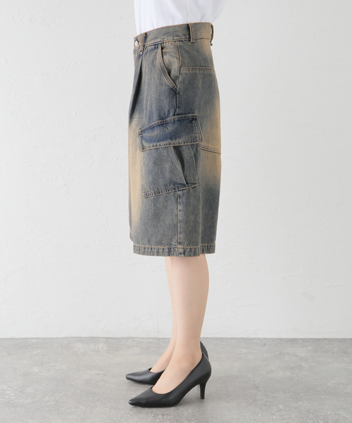 JOINT WORKS(ジョイントワークス)の「カーゴデニムハーフパンツ(デニムパンツ・レディース・ブルー・LARGE/MEDIUM)」の10枚目の写真