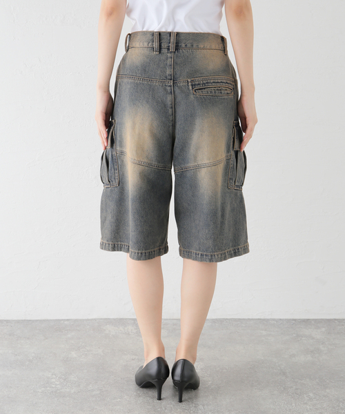 JOINT WORKS(ジョイントワークス)の「カーゴデニムハーフパンツ(デニムパンツ・レディース・ブルー・LARGE/MEDIUM)」の11枚目の写真