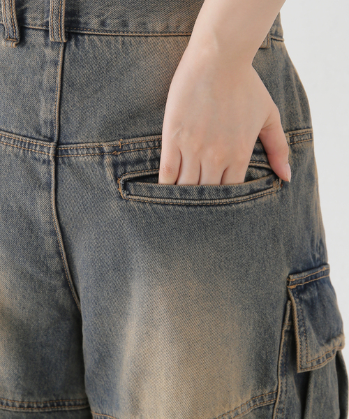 JOINT WORKS(ジョイントワークス)の「カーゴデニムハーフパンツ(デニムパンツ・レディース・ブルー・LARGE/MEDIUM)」の14枚目の写真