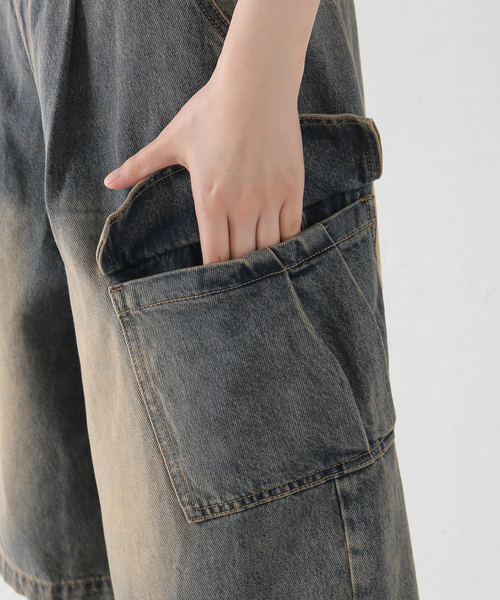 JOINT WORKS(ジョイントワークス)の「カーゴデニムハーフパンツ(デニムパンツ・レディース・ブルー・LARGE/MEDIUM)」の16枚目の写真