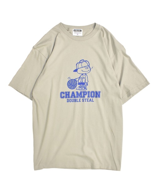 DOUBLE STEAL（ダブルスティール）の「バスケットDOUBZ Tシャツ（Tシャツ/カットソー・メンズ・バーガンディー/グレイッシュベージュ/ホワイト/ブラック・MEDIUM/LARGE/X-LARGE）」の4枚目の写真