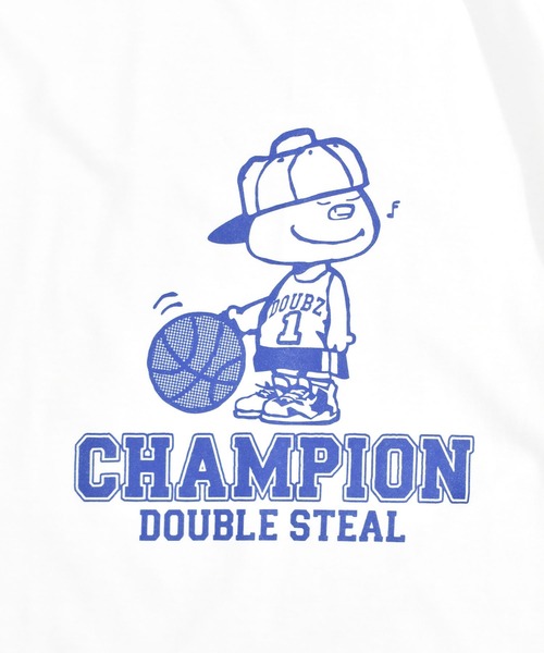 DOUBLE STEAL（ダブルスティール）の「バスケットDOUBZ Tシャツ（Tシャツ/カットソー・メンズ・バーガンディー/グレイッシュベージュ/ホワイト/ブラック・MEDIUM/LARGE/X-LARGE）」の18枚目の写真