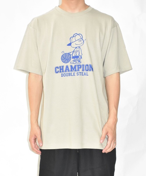 DOUBLE STEAL（ダブルスティール）の「バスケットDOUBZ Tシャツ（Tシャツ/カットソー・メンズ・バーガンディー/グレイッシュベージュ/ホワイト/ブラック・MEDIUM/LARGE/X-LARGE）」の17枚目の写真