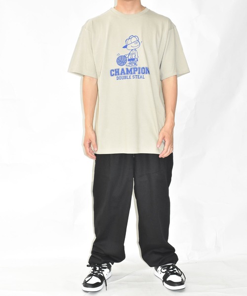 DOUBLE STEAL（ダブルスティール）の「バスケットDOUBZ Tシャツ（Tシャツ/カットソー・メンズ・バーガンディー/グレイッシュベージュ/ホワイト/ブラック・MEDIUM/LARGE/X-LARGE）」の16枚目の写真