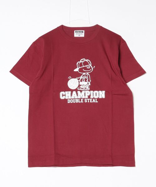 DOUBLE STEAL（ダブルスティール）の「バスケットDOUBZ Tシャツ（Tシャツ/カットソー・メンズ・バーガンディー/グレイッシュベージュ/ホワイト/ブラック・MEDIUM/LARGE/X-LARGE）」の12枚目の写真