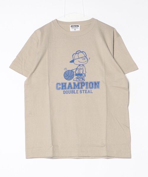 DOUBLE STEAL（ダブルスティール）の「バスケットDOUBZ Tシャツ（Tシャツ/カットソー・メンズ・バーガンディー/グレイッシュベージュ/ホワイト/ブラック・MEDIUM/LARGE/X-LARGE）」の11枚目の写真