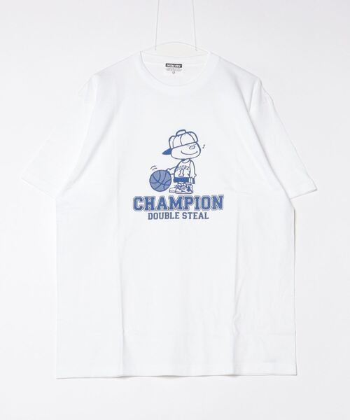 DOUBLE STEAL（ダブルスティール）の「バスケットDOUBZ Tシャツ（Tシャツ/カットソー・メンズ・バーガンディー/グレイッシュベージュ/ホワイト/ブラック・MEDIUM/LARGE/X-LARGE）」の9枚目の写真