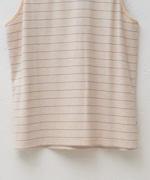 WHIMSIC(ウィムジック)の「【UNISEX】サーマルボーダータンクトップ(タンクトップ・メンズ・チャコールグレー/ブルー/アイボリー/ミント・FREE)」の6枚目の写真