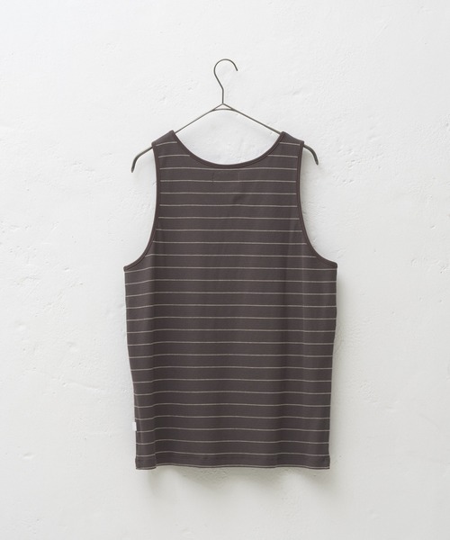 WHIMSIC(ウィムジック)の「【UNISEX】サーマルボーダータンクトップ(タンクトップ・メンズ・チャコールグレー/ブルー/アイボリー/ミント・FREE)」の10枚目の写真
