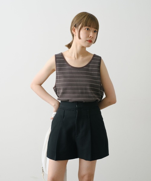 WHIMSIC(ウィムジック)の「【UNISEX】サーマルボーダータンクトップ(タンクトップ・メンズ・チャコールグレー/ブルー/アイボリー/ミント・FREE)」の11枚目の写真