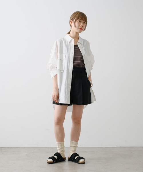 WHIMSIC(ウィムジック)の「【UNISEX】サーマルボーダータンクトップ(タンクトップ・メンズ・チャコールグレー/ブルー/アイボリー/ミント・FREE)」の17枚目の写真