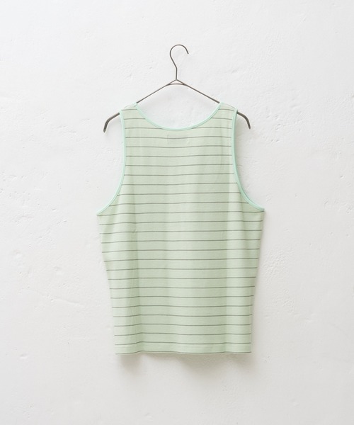 WHIMSIC(ウィムジック)の「【UNISEX】サーマルボーダータンクトップ(タンクトップ・メンズ・チャコールグレー/ブルー/アイボリー/ミント・FREE)」の18枚目の写真