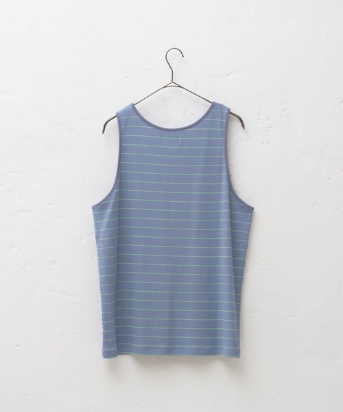 WHIMSIC(ウィムジック)の「【UNISEX】サーマルボーダータンクトップ(タンクトップ・メンズ・チャコールグレー/ブルー/アイボリー/ミント・FREE)」の22枚目の写真