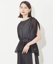 SOFFITTO | ギャザーペプラムブラウス(シャツ/ブラウス)