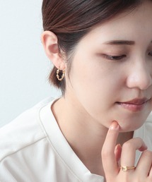 【WEB限定】Silver925 ねじりミドル フープピアス