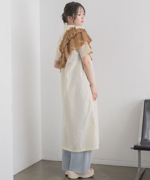 RETRO GIRL(レトロガール)の「フリルビスチェSETシャツOP(シャツワンピース・レディース・ナチュラル/ライトグレー/ブラウン・FREE)」の14枚目の写真