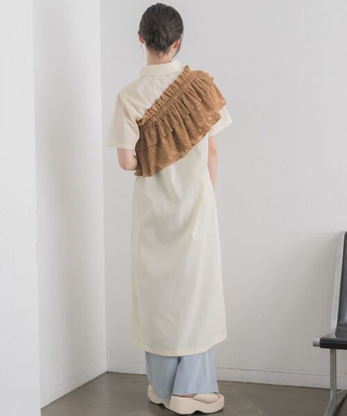 RETRO GIRL(レトロガール)の「フリルビスチェSETシャツOP(シャツワンピース・レディース・ナチュラル/ライトグレー/ブラウン・FREE)」の16枚目の写真